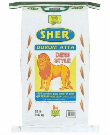 Sher Desi Style Durum Atta Flour (9.07 kg)