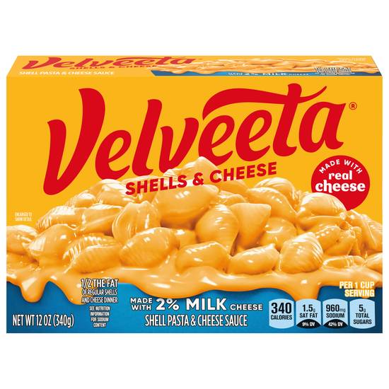 Velveeta 2% Milk Shell Pasta & Creamy Cheese Sauce
