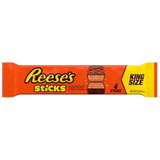 Reese's Sticks Milk Chocolate Peanut Butter & Crispy Wafers King Size Candy 3 oz