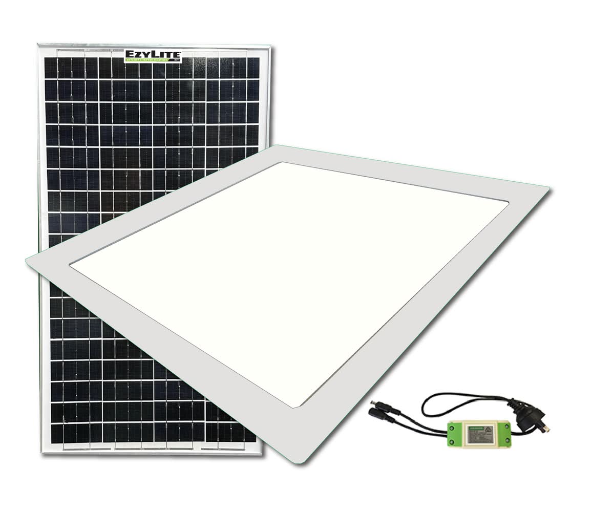EzyLite 400 x 400mm Square HYBRID SolarLight. Easy DIY Flush Mount Skylight Alternative With Bonus Driver