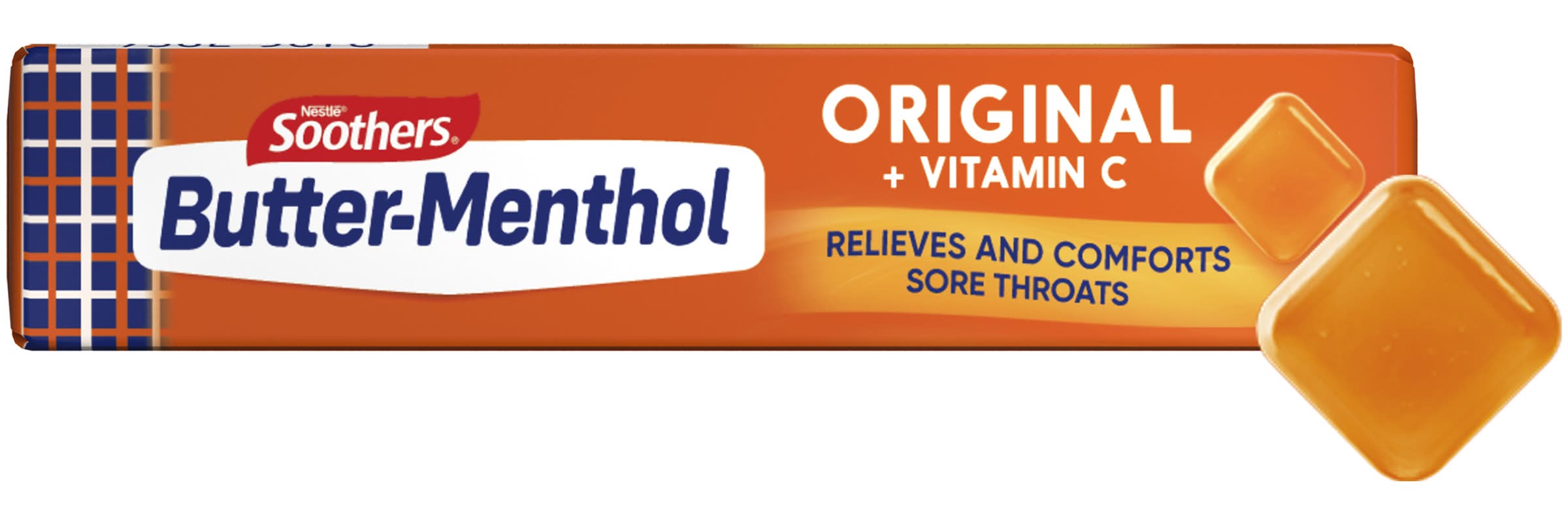 Soothers Original + Vitamin C Sore Throat Lozenges, Butter-Menthol (40g, 10 pack)