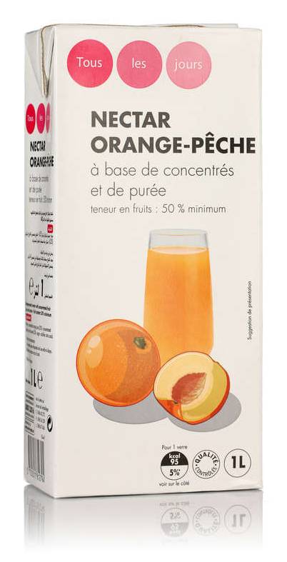 Tous Les Jours Nectar Orange-Pèche 1L
