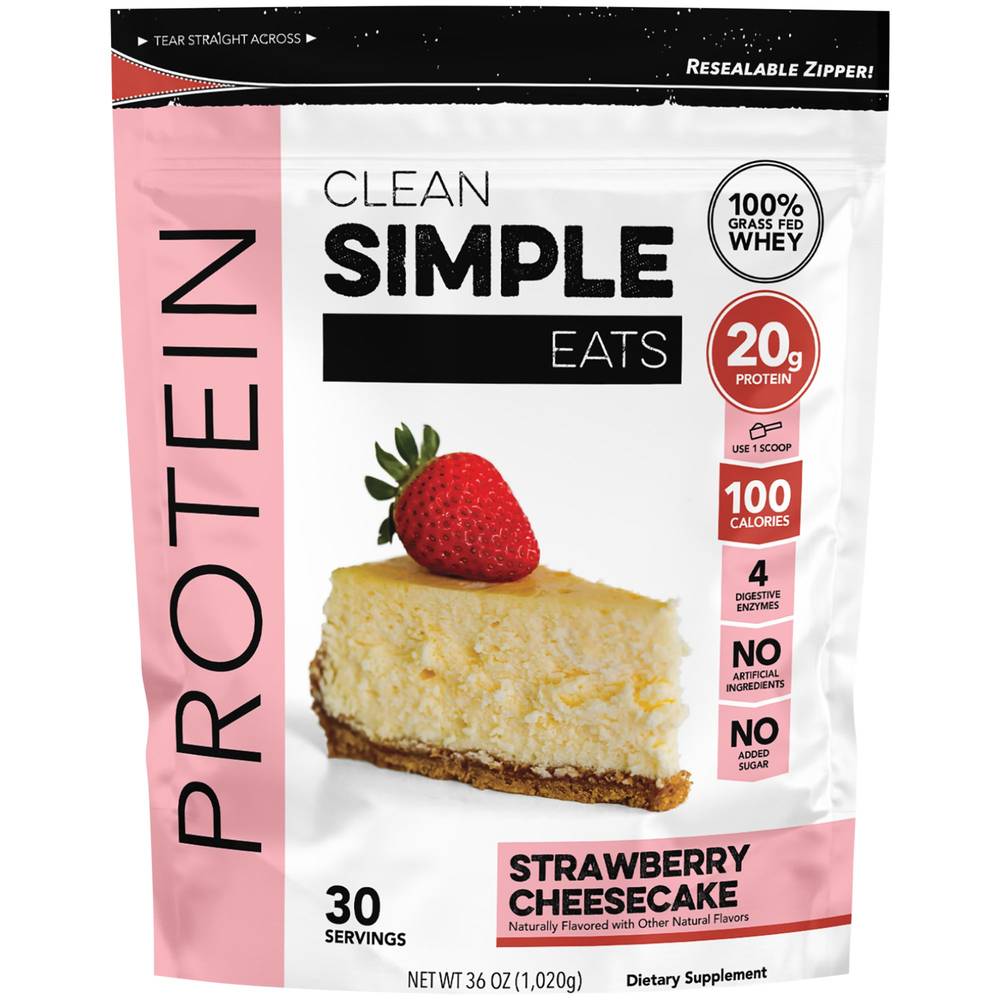 Clean Simple Eats Protein Powder (36 oz) (strawberry - cheesecake)