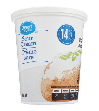 Great Value Sour Cream 14% M.f. (750 ml)