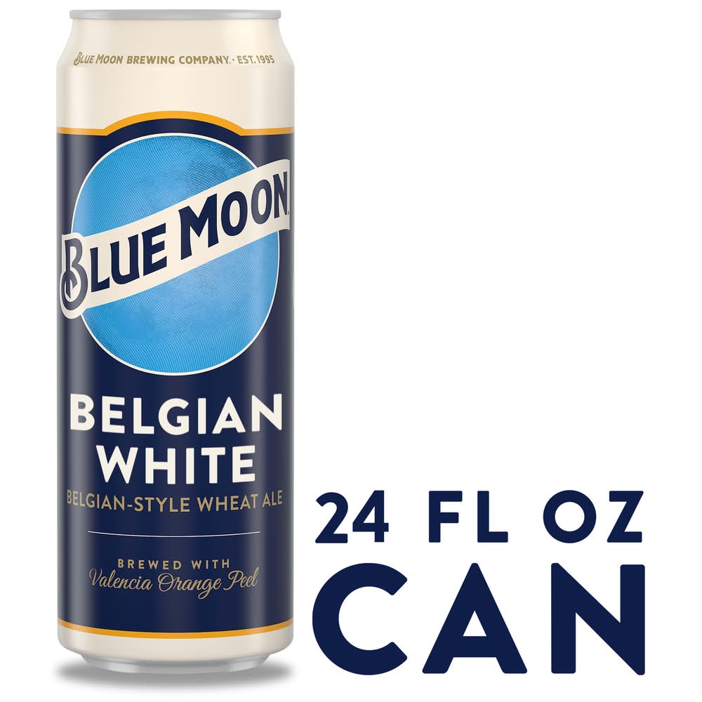 Blue Moon Belgian Style Wheat Ale White Beer (24 fl oz)
