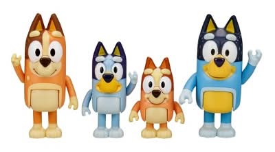BLUEY Family Figures, 2.5 x 3 in (4 ct)