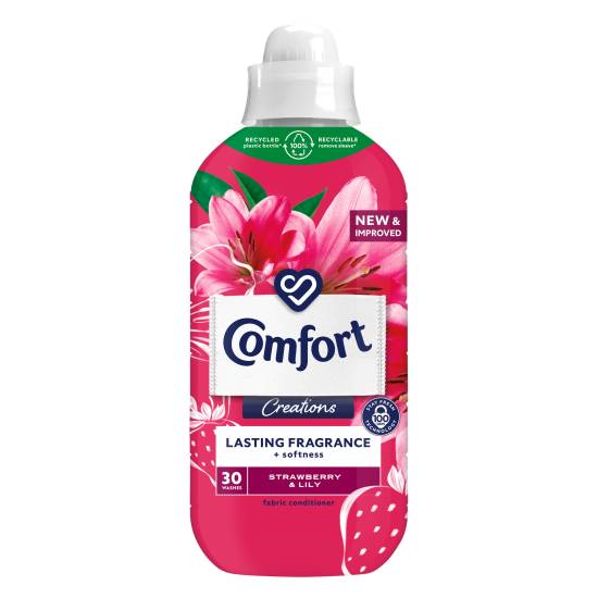 Comfort Strawberry-Lily, Creations Fabric Conditioner 30 Washes (900ml)