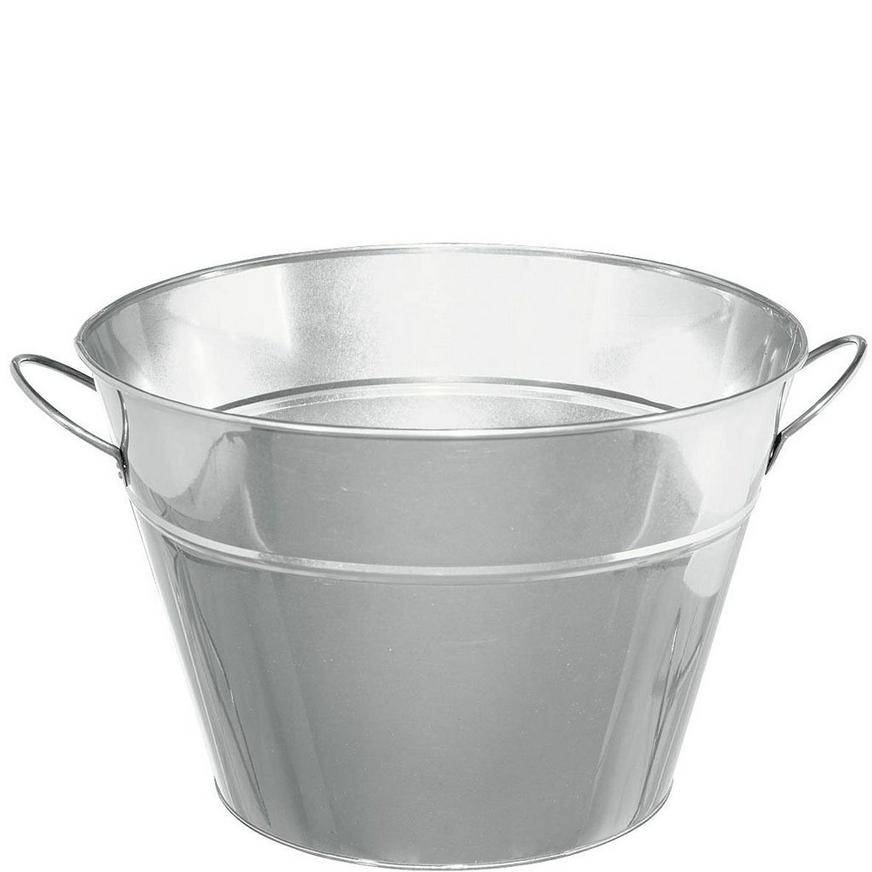 Silver Metal Party Tub