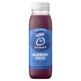 Innocent Blueberry Focus Blueberry, Strawberry, Apple & Spirulina with Vitamins Super Smoothie 300ml