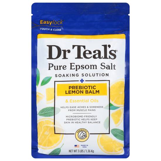 Dr Teal's Prebiotic Lemon Balm Pure Epsom Salt