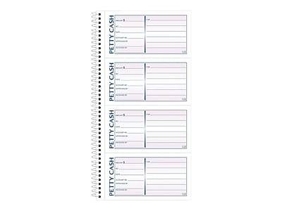 Adams Spiral Petty 2-part Carbonless 4 Messages Per Page Cash Book