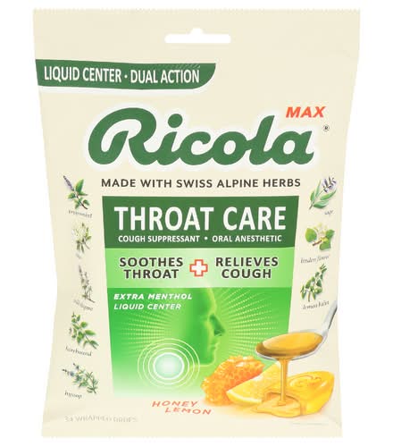 Ricola Honey Lemon Max Throat Care Drops