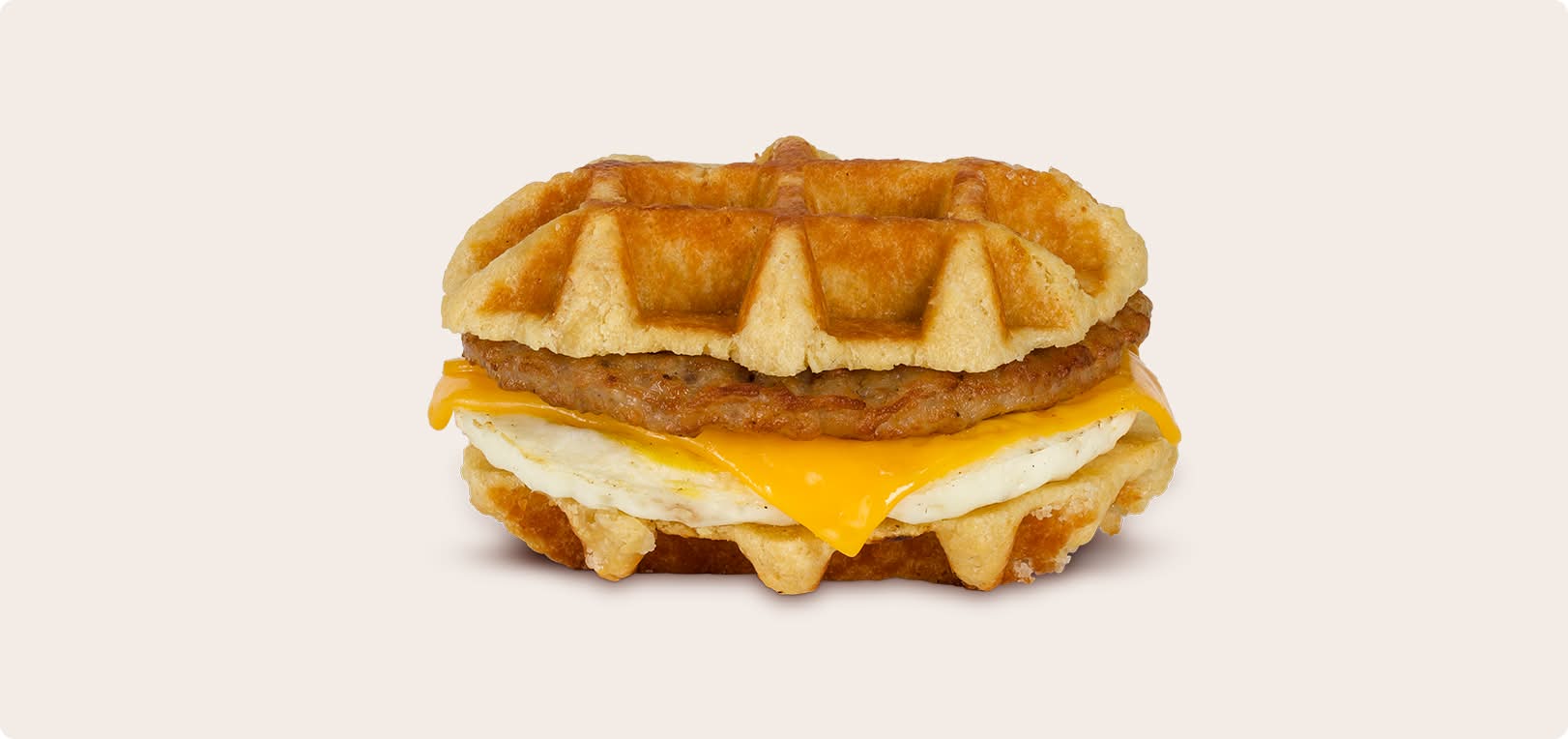 Waffle Sizzli Waffle Sausage Egg & Cheese