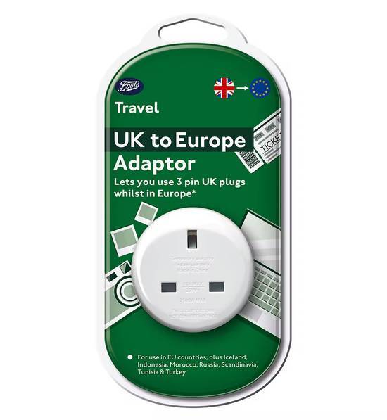 Boots Uk To Europe Adaptor (white)