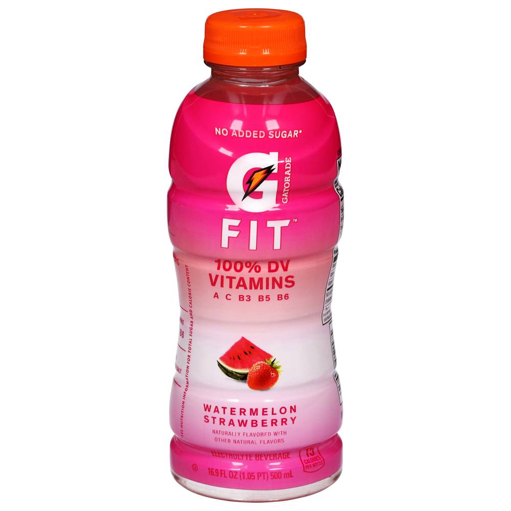 Gatorade Fit Healthy Real Hydration Electrolyte Drink, Watermelon-Strawberry (16.9 fl oz)