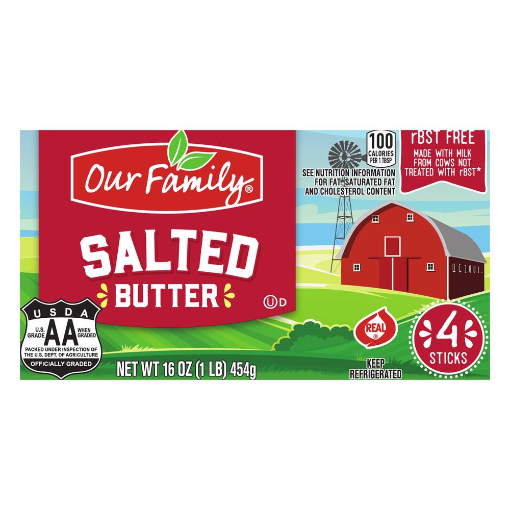 Our Family Salted Butter Sticks (16 oz)