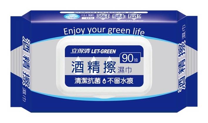 立得清 酒精擦90抽/包#876042