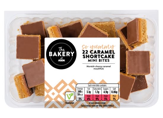 ASDA Caramel Shortcake Mini Bites (22 pack)