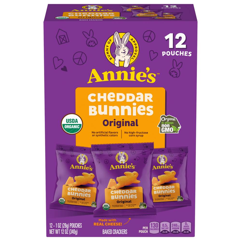 Annie's Organic Cheddar Bunnies Baked Snack Crackers (12 oz)