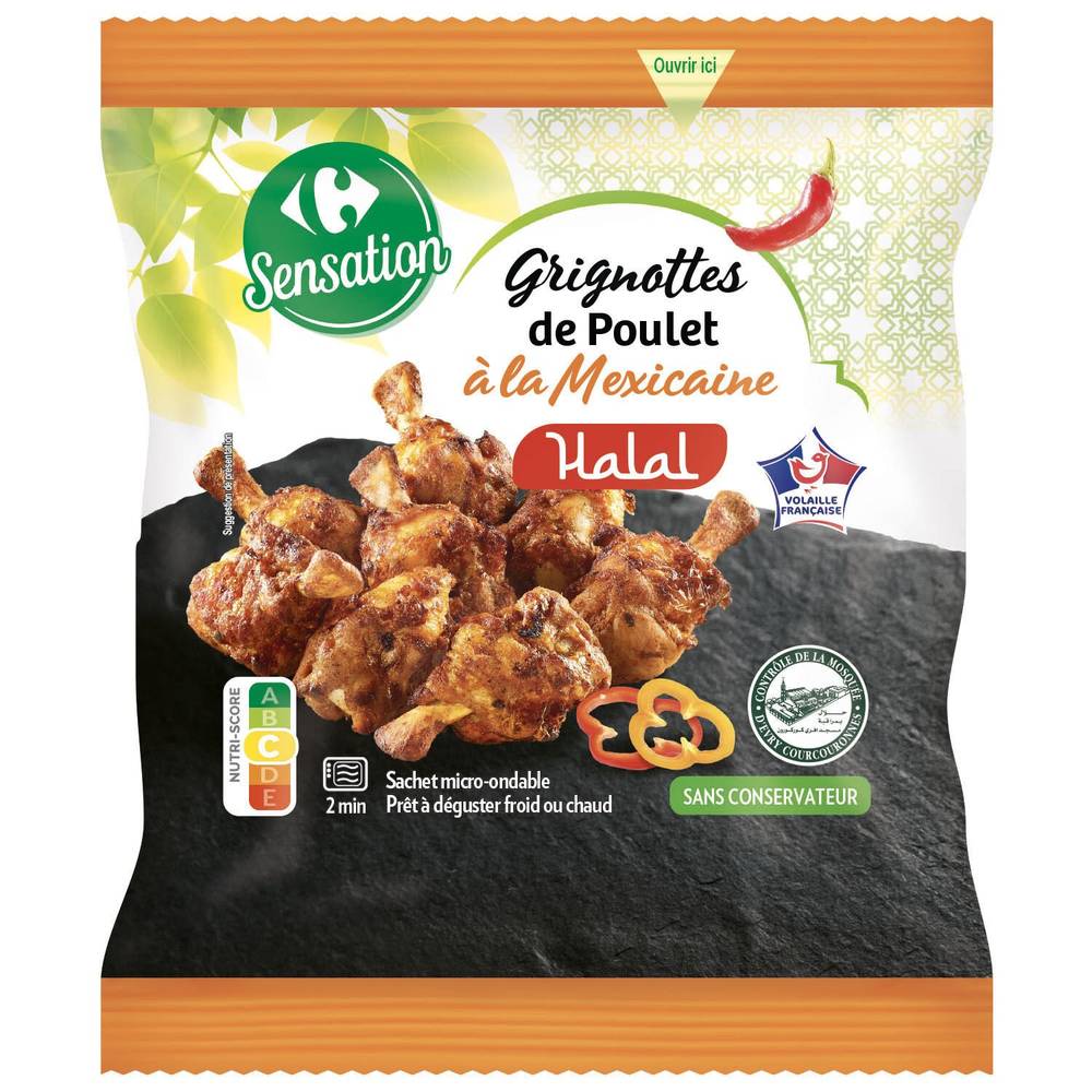 Carrefour - Grignottes de poulet halal à la mexicaine (250g)