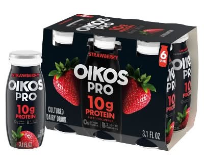Oikos Pro Strawberry Cultured Dairy Drink - 3.1 fl oz/6ct