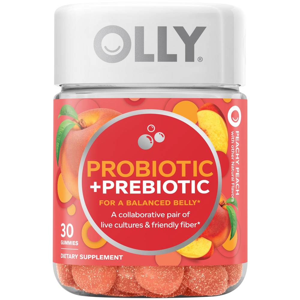 Olly Probiotic + Prebiotic For a Balanced Belly Gummies (peachy peach)