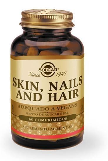 Suplemento Pele Unhas e Cabelo Solgar emb. 60 cápsulas