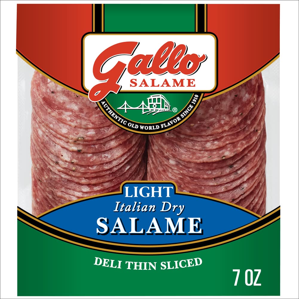 Gallo Salame Deli Thin Sliced Light Italian Dry Salame (7 oz)