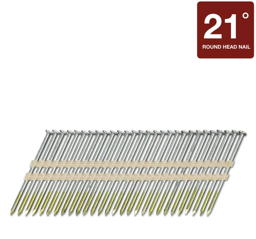 Metabo HPT 3-1/4-in x 0.131-in 21 -Degree 12d Bright Smooth Shank Collated Framing nails 4000 -Per Box