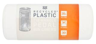 Co-op 30 Tie Handle Pedal Bin Liners Bags