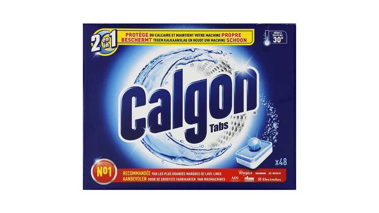 Calgon Anti-calcaire pour lave-linge Les 48 tablettes, 624g