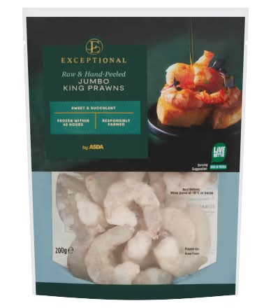 ASDA Extra Special Raw & Hand Peeled Jumbo King Prawns (200g)