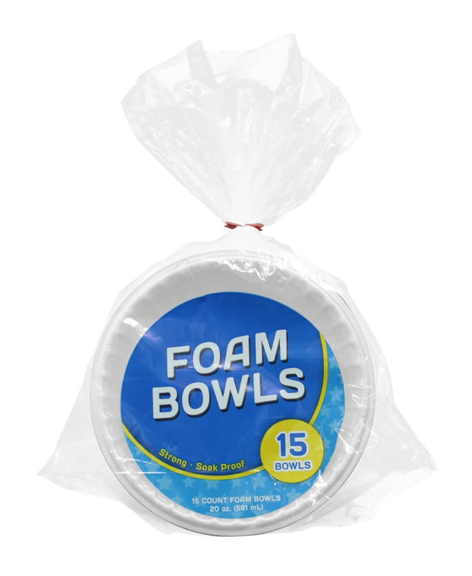 Foam Bowls 20 oz (15 ct)