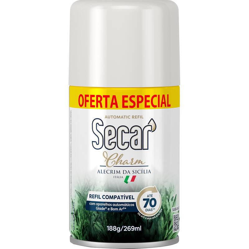 Secar refil de odorizador charm (269 ml) (alecrim da sicília)