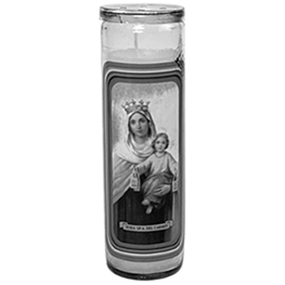 Religious Candle in Glass Jar