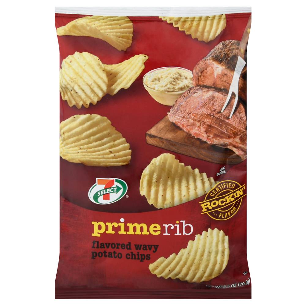 7-Select Prime Rib Flavored Wavy Potato Chips (2.5 oz)