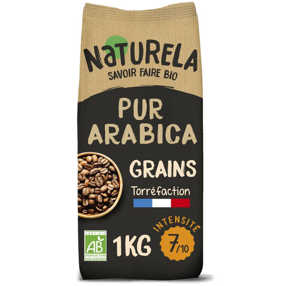 Naturela - Café en grains pur arabica bio (1 kg)