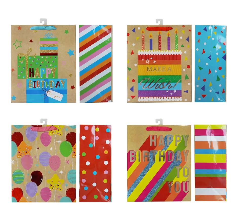 Large Birthday Gift Bag, Assorted Designs, 1-ct.
