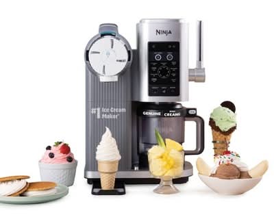 Ninja Creami Scoop Swirl Ice Cream & Soft Serve Maker, Silver