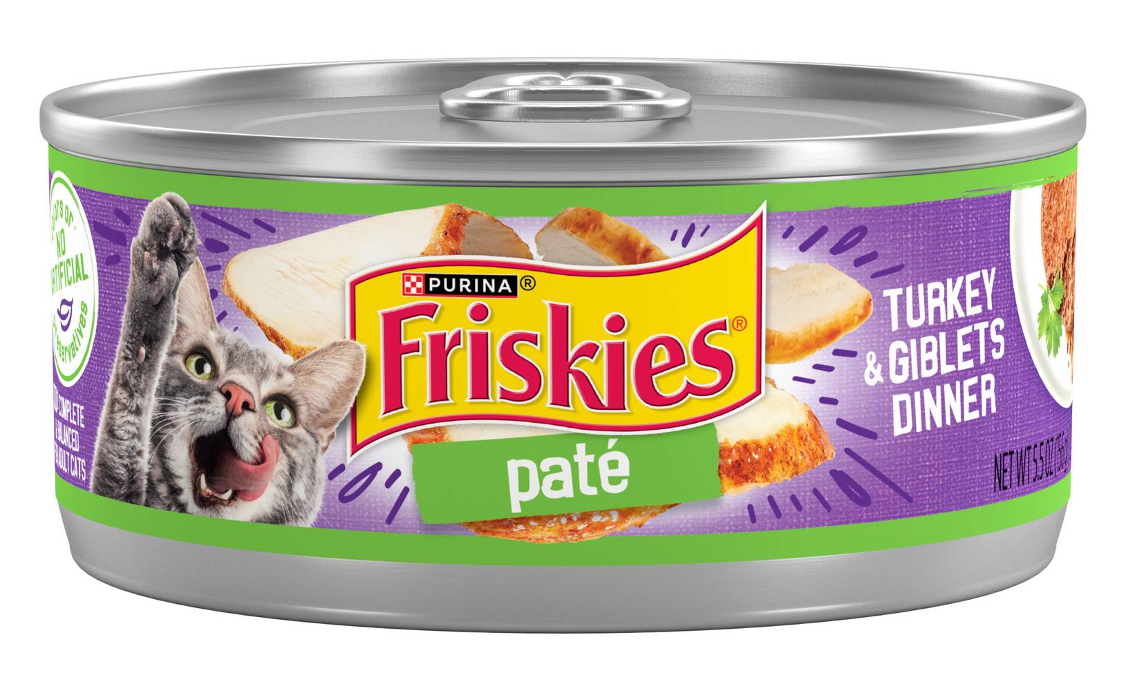 Purina Friskies Pate Turkey & Giblets Dinner Cat Food (5.5 oz)