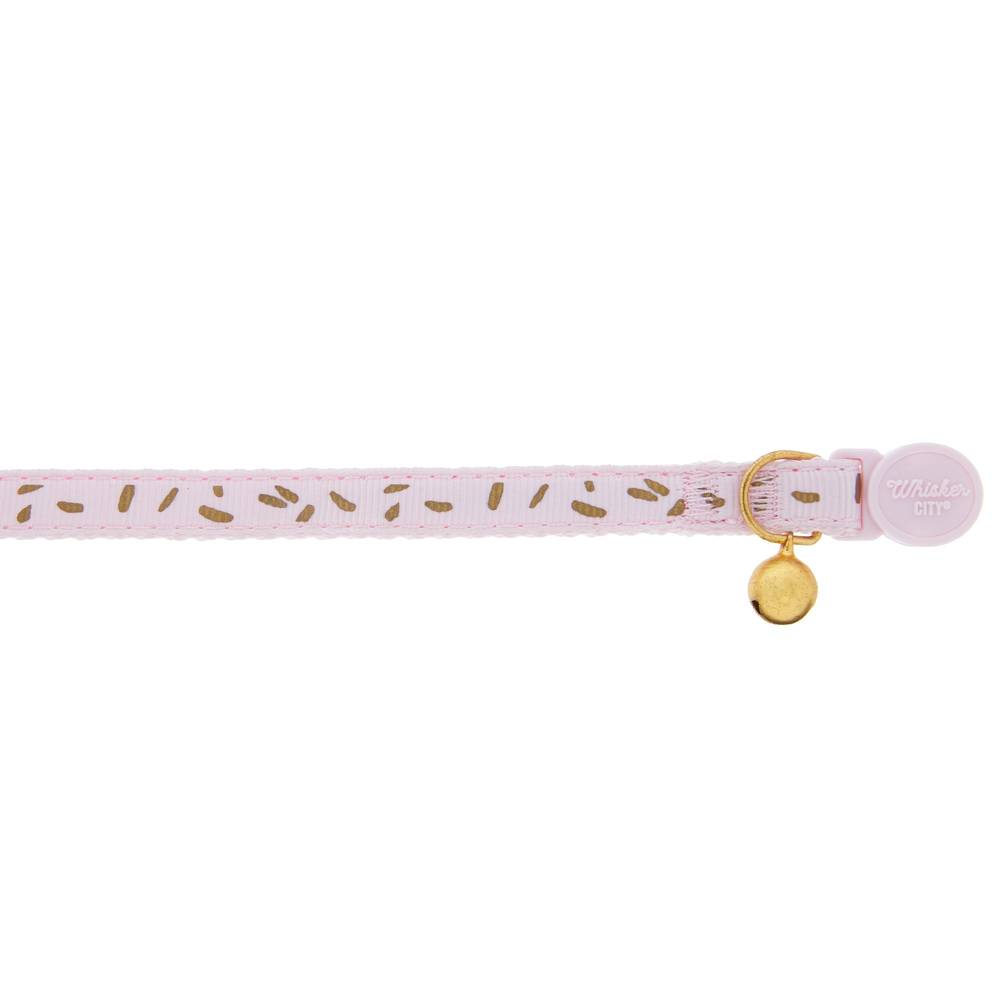 Whisker City® Gold Sprinkles Fast-Release Kitten Collar (Color: Pink)