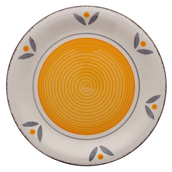# Assiette en céramique avec motif (10.75 po DIA)