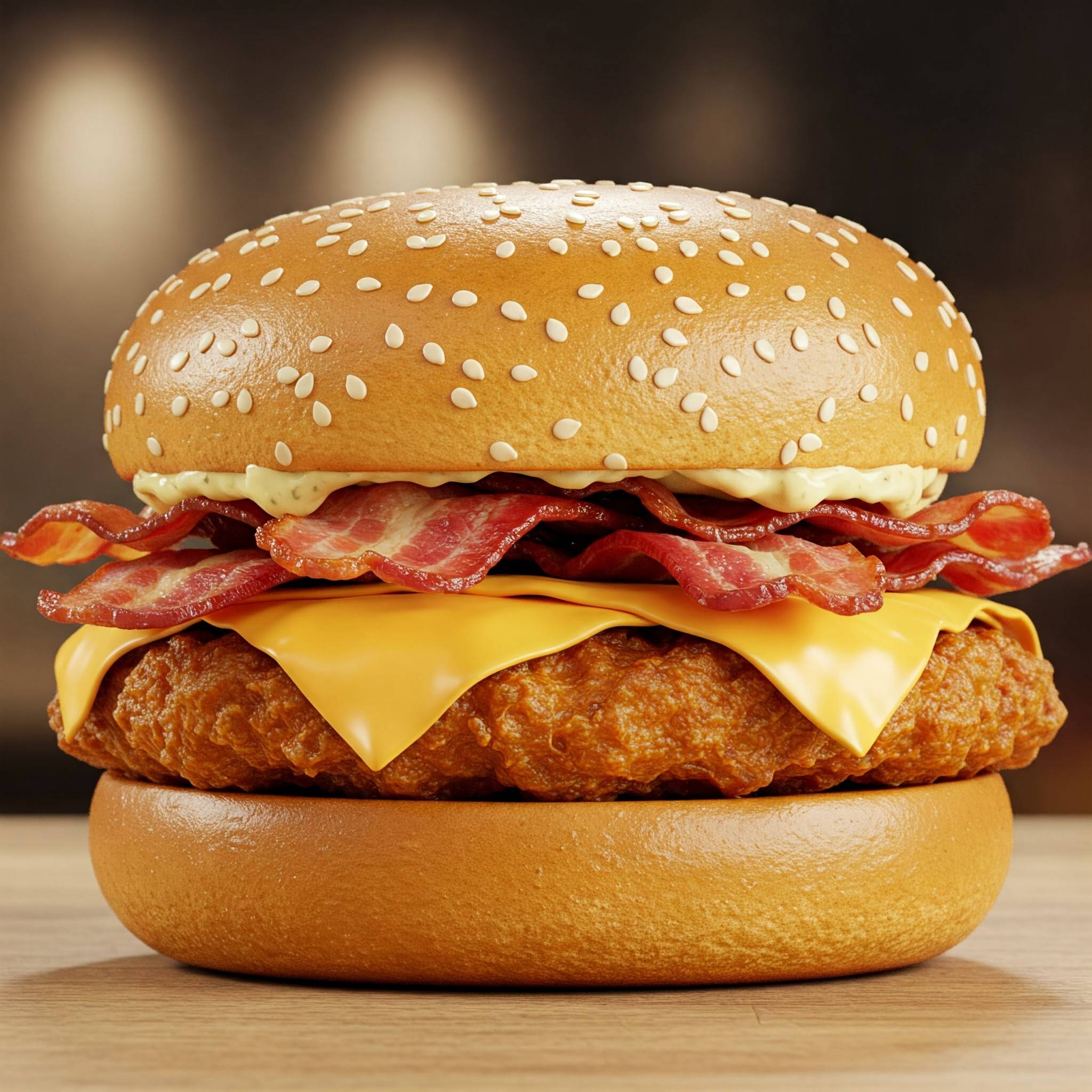Chicken bacon burger 🥓🍗🧀