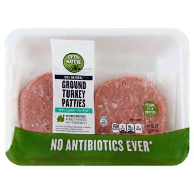 Open Nature 93% Lean Ground Turkey Patties