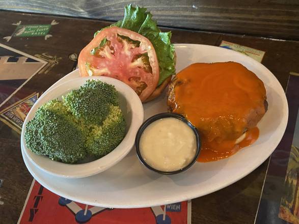 Order Buffalo Blue Burger #47 food online from Lindburgers store, Jupiter on bringmethat.com