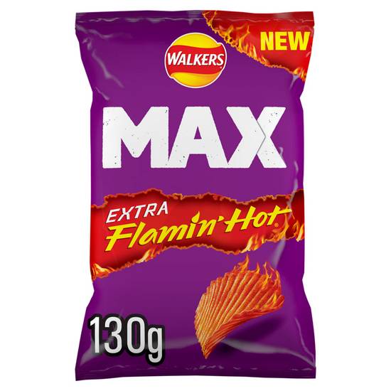 Walkers Max Extra Flamin' Hot Sharing Bag Crisps 130g