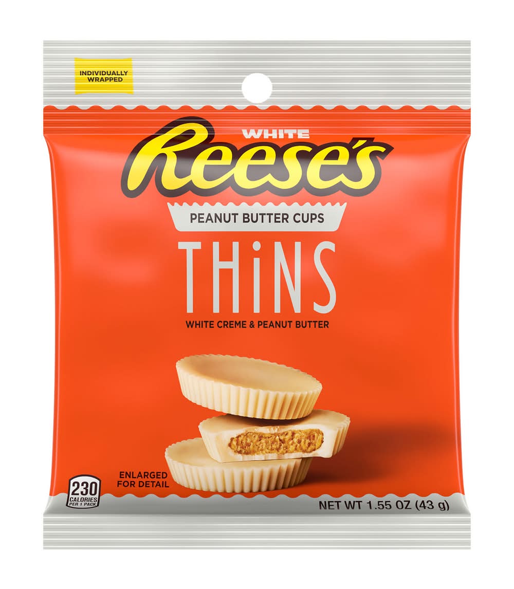 Reese's Thins White Creme Candy Bag, Peanut Butter (1.55 oz)