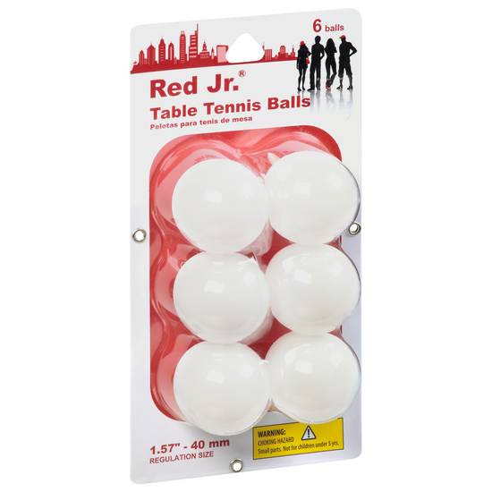 Red Jr Table Tennis Balls (6 ct)
