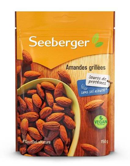 Amandes grillées, non salées - seeberger - 150g