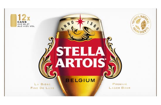 Stella Artois Premium Belgium Lager Beer (12 x 440ml)